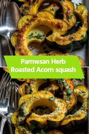 Parmesan Herb Roasted Acorn Squash Recipe