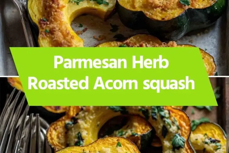 Parmesan Herb Roasted Acorn Squash Recipe