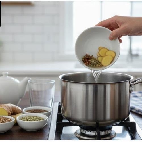 Step 2: Combine Water and Spices in the Saucepan