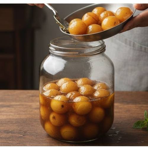 Step 5: Combine Amla with Syrup