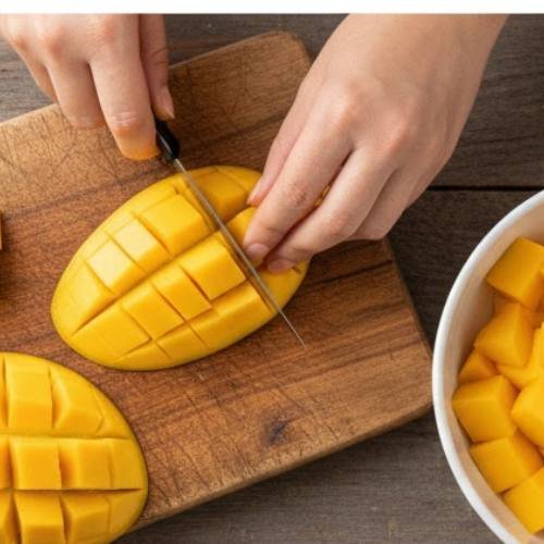 Step 1: Prepare the Mangoes Step 1: Prepare the Mangoes