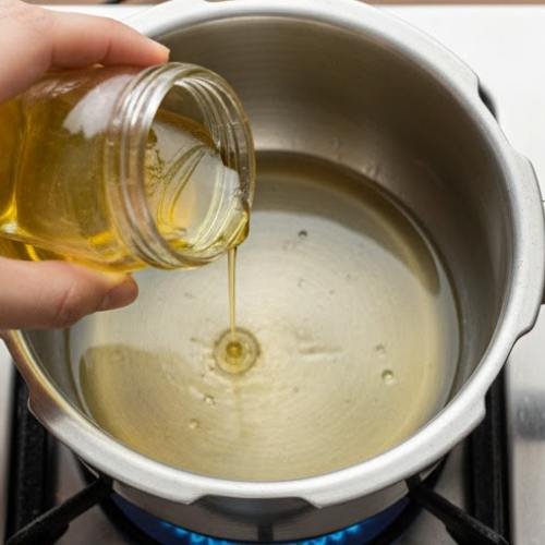 Step 2: Heat Ghee and Oil