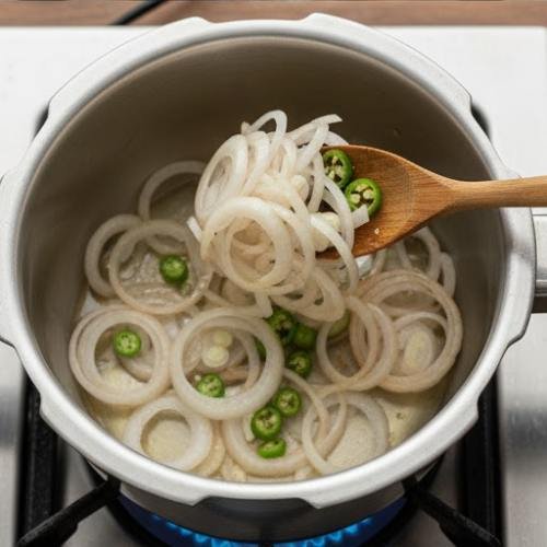 Step 4: Sauté Onions and Spices