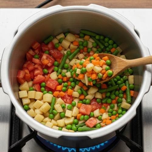 Step 5: Add Tomatoes and Vegetables