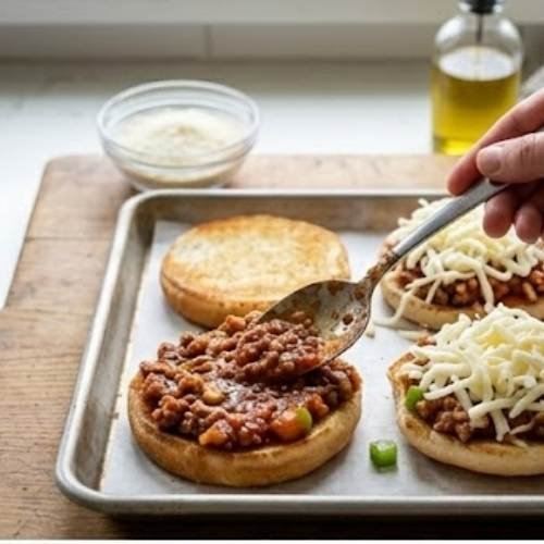 Step 5: Assemble the Bun Pizzas