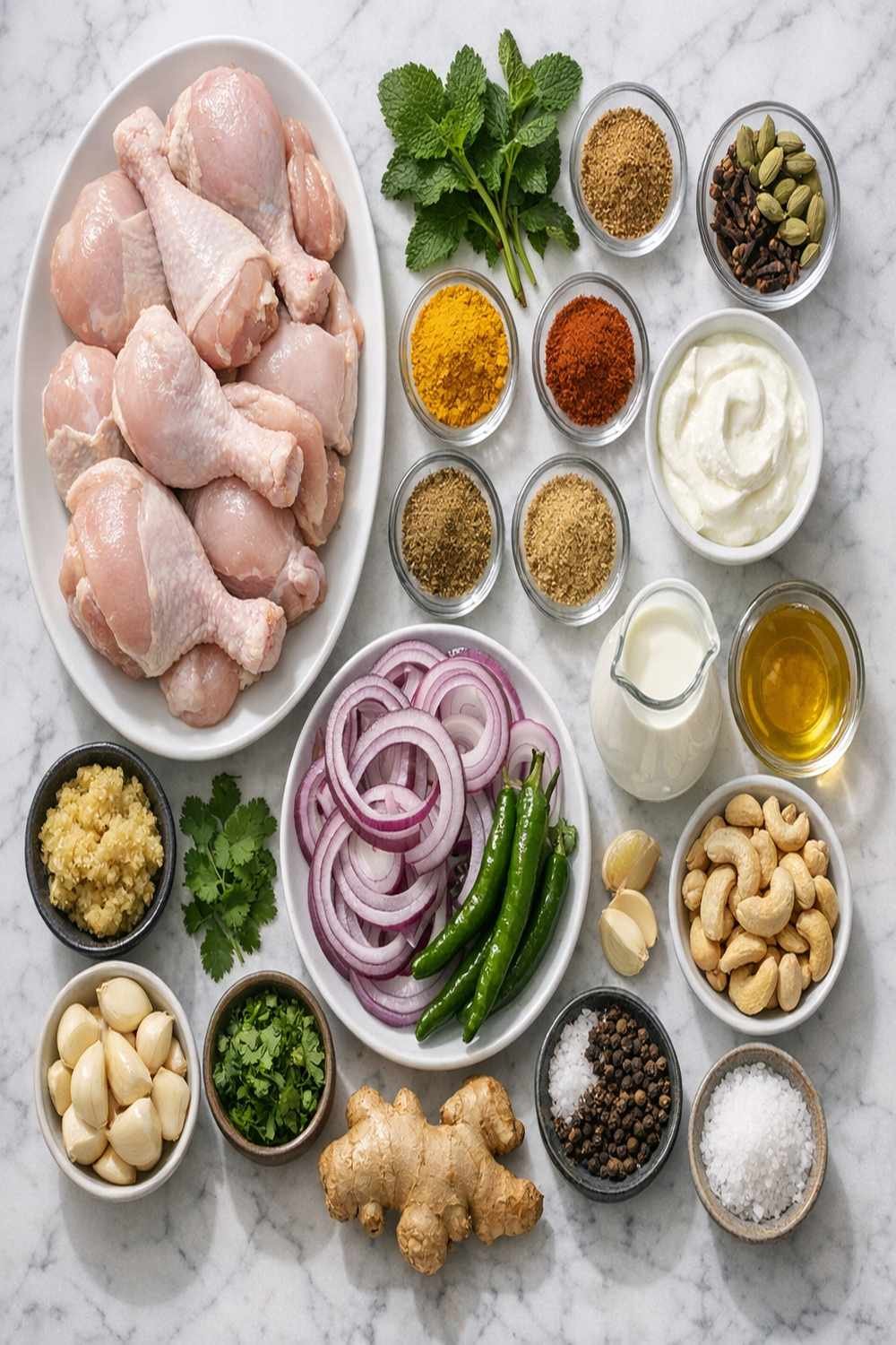 Afghani Chicken Recipe ingredients